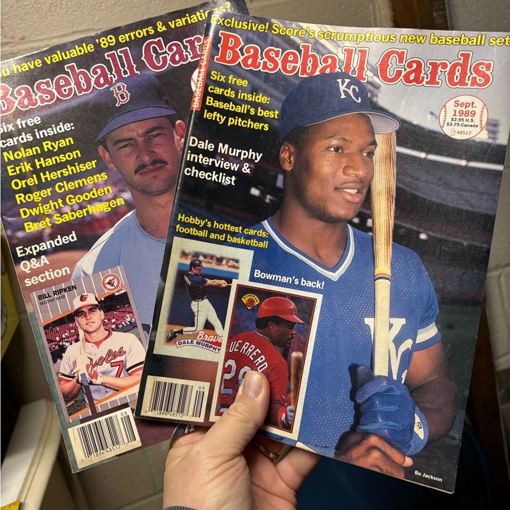 1989 Baseball Card Magazine/Price Guide. With bonus baseball cards. Bo Jackson